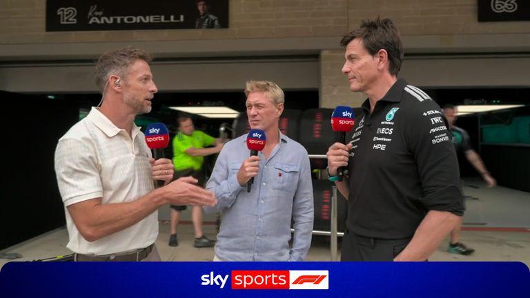 Тото Волф го коментира настапот на Кими Антонели по Големата награда на САД. Фото: Sky Sports, кадар од интервјуто.